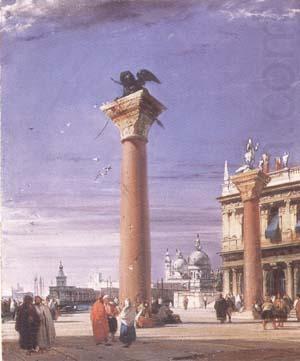 Richard Parkes Bonington The Column of St Mark in Venice (mk09) china oil painting image